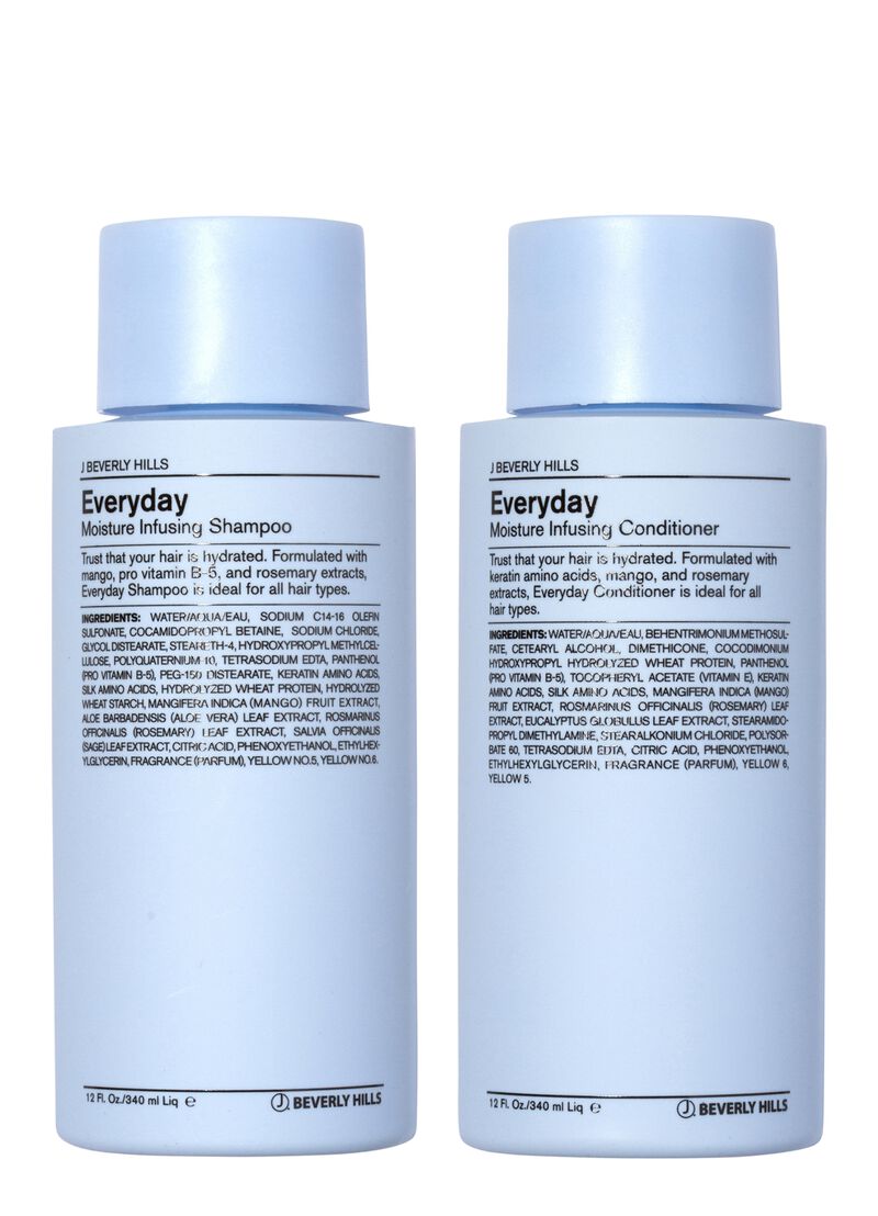 J BEVERLY HILLS SHAMPOO+CONDITIONER & FREE COSMETIC BAG - EVERYDAY DUO image number 0