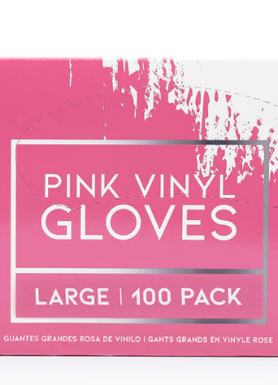 COLORTRAK PINK VINYL DISPOSABLE GLOVES