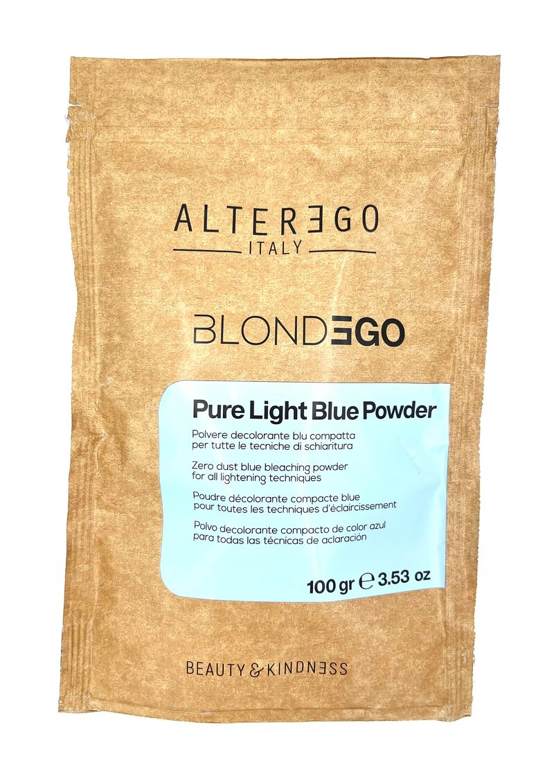 Alter Ego BlondEgo Pure Light Blue Powder Lightener SACHET(100g) MINI SIZE image number 0
