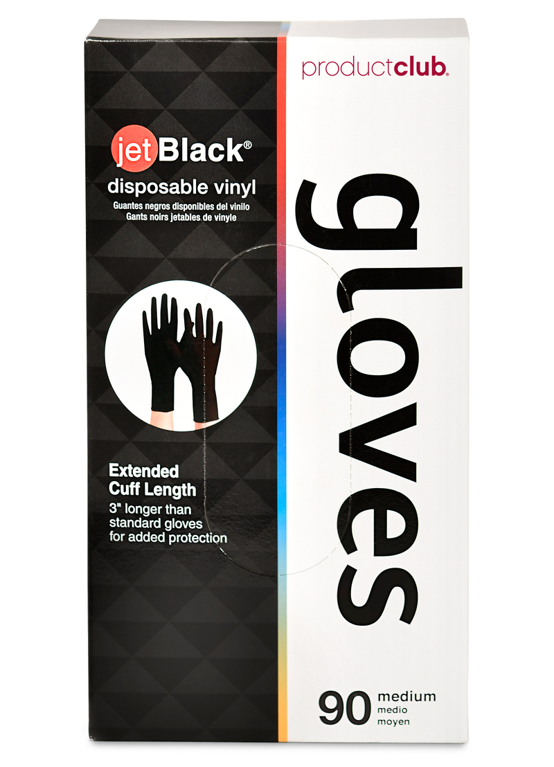 Product Club BLACK Disposable Gloves - MEDIUM (90 count) image number 0
