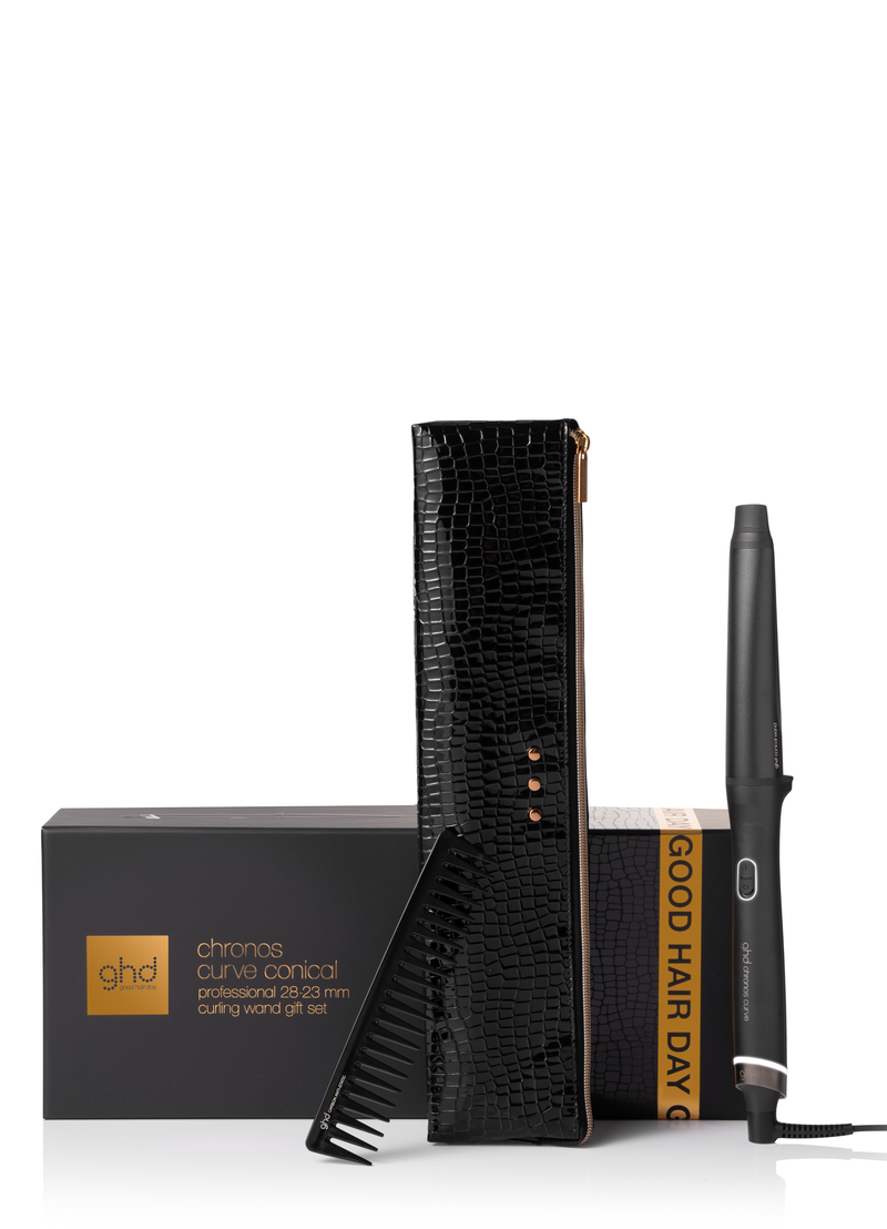 GHD CHRONOS CURVE CONICAL WAND FESTIVE GIFT SET (1.1"-0.9" BARREL)
