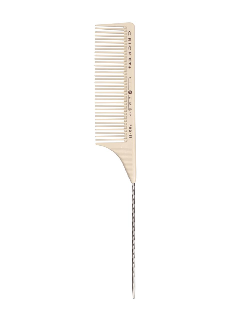 Cricket Silkomb #55 Wide Toothed Rattail Comb - METAL image number 0