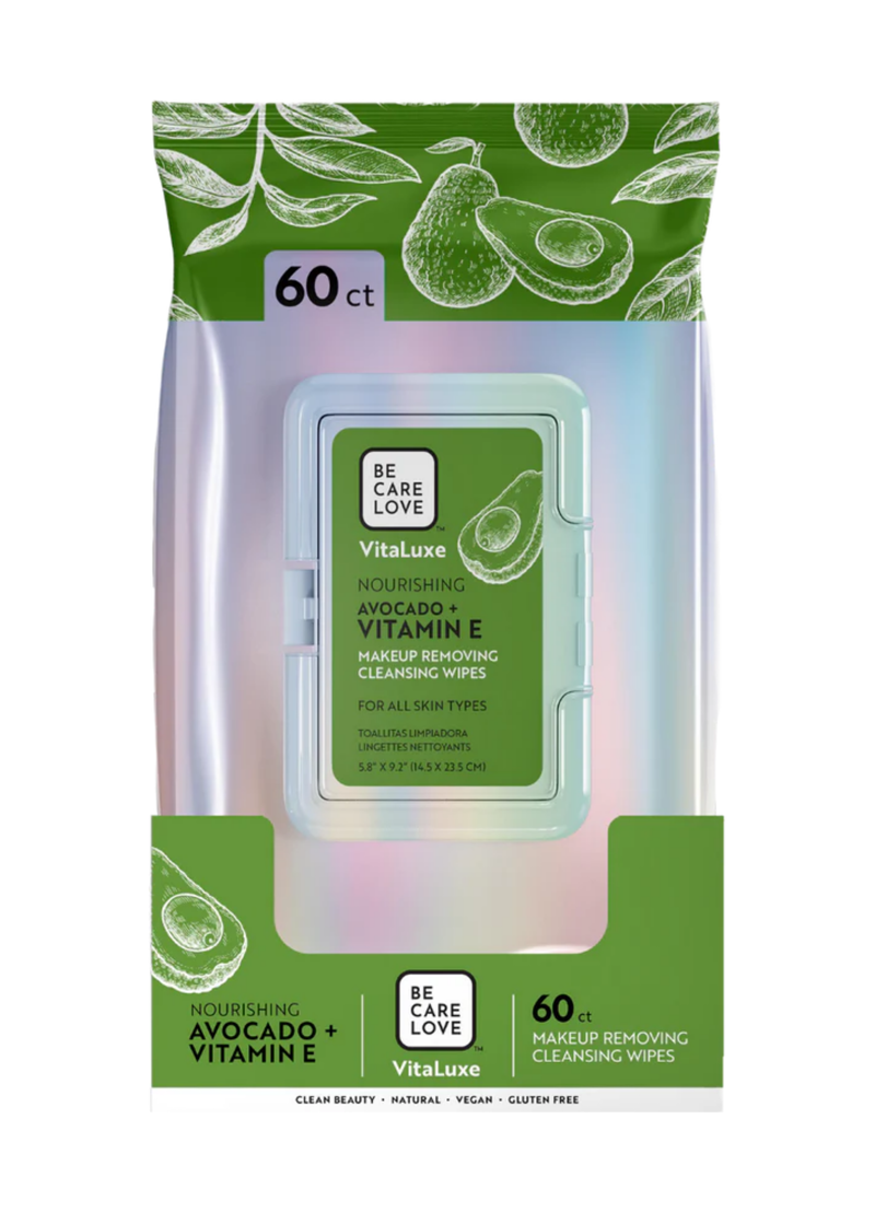 VitaLuxe Soothing Avocado + Vitamin E Makeup Removing Cleansing Wipes image number 0