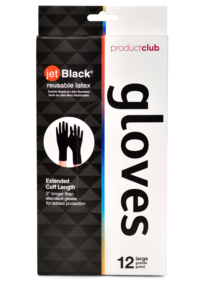 Product Club Black Re-usable Gloves Large (12 count) image number 0